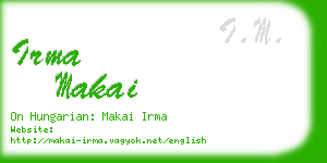irma makai business card